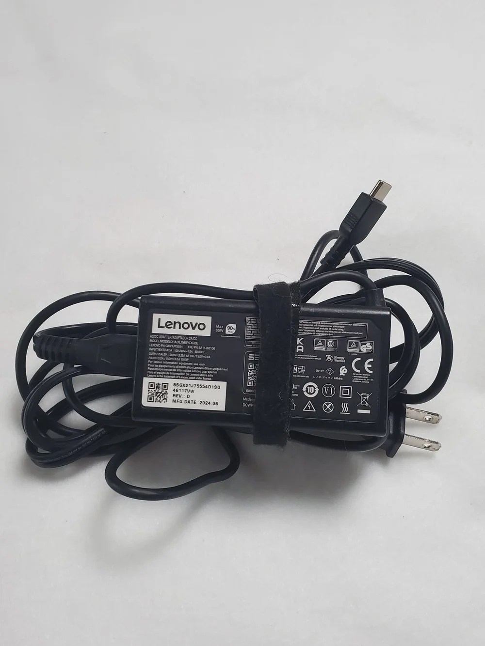 Lenovo Black AC/DC 65W Laptop Power Adapter